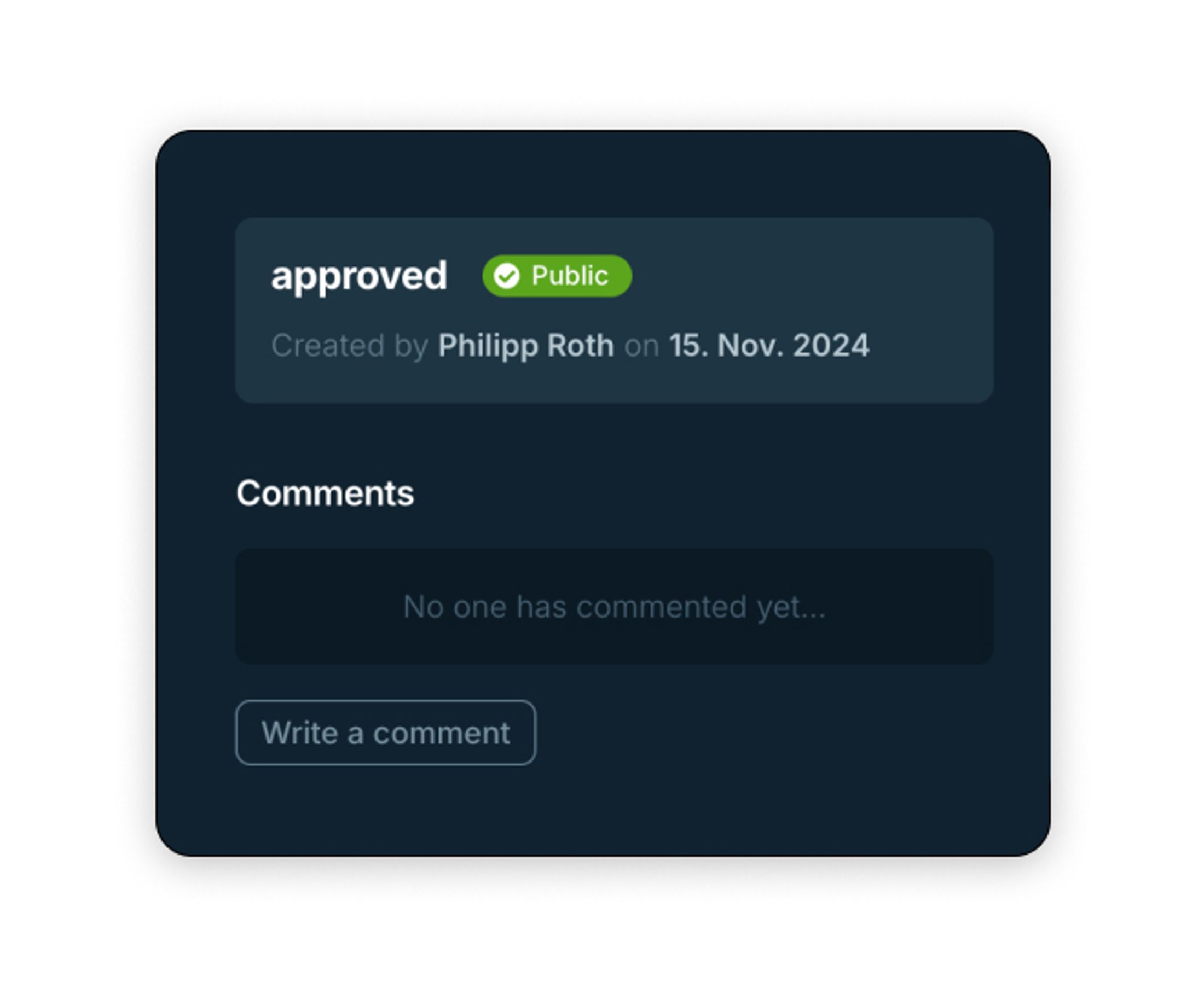 Kommentare innerhalb von Ignite