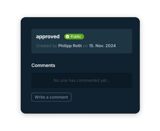 Kommentare innerhalb von Ignite