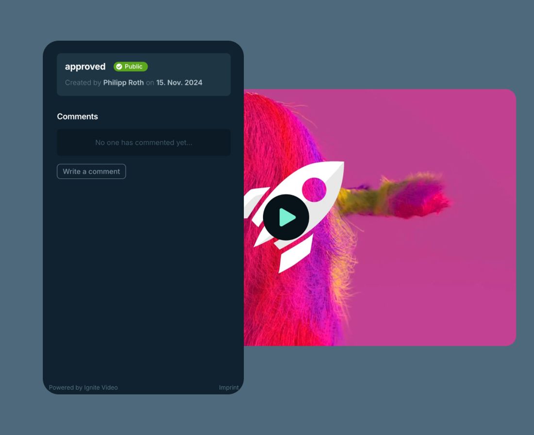 video collaboration with ignite - for example comments on videos