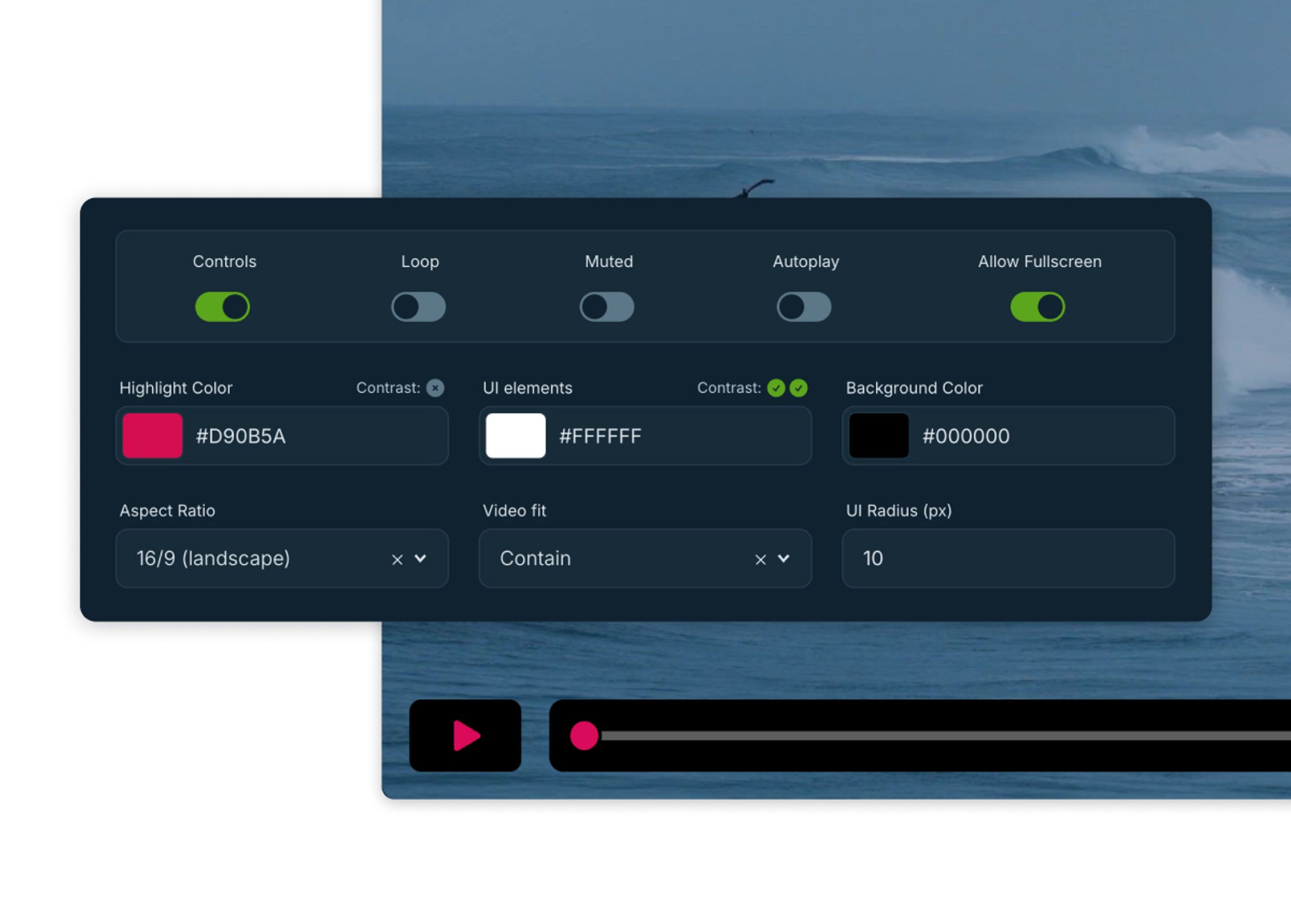 Videp Player im Design anpassen