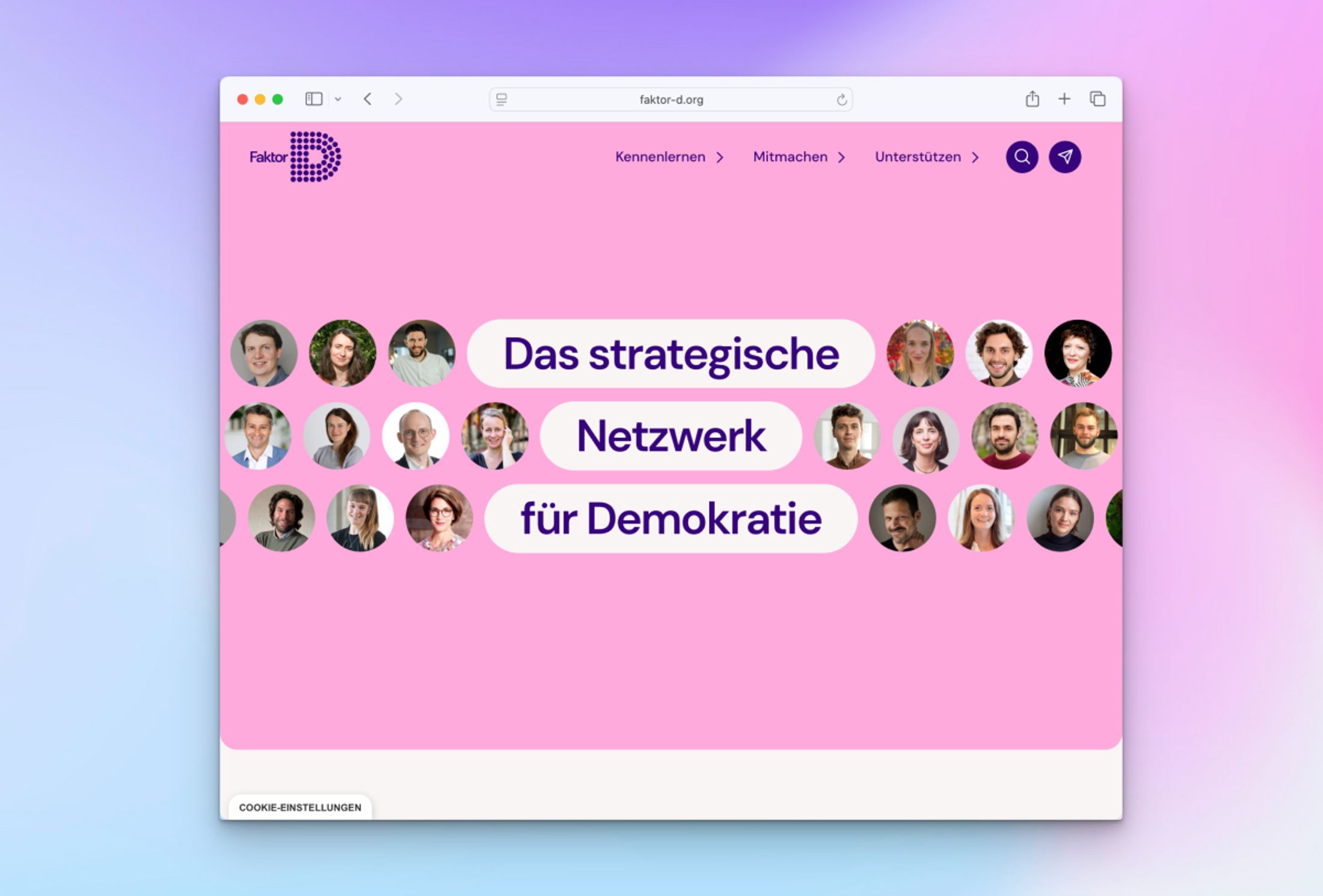 Screenshot Faktor-D Website