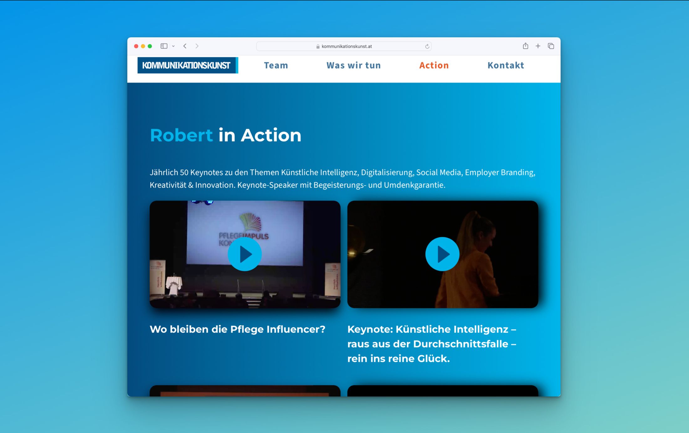 Website Kommunikationskunst