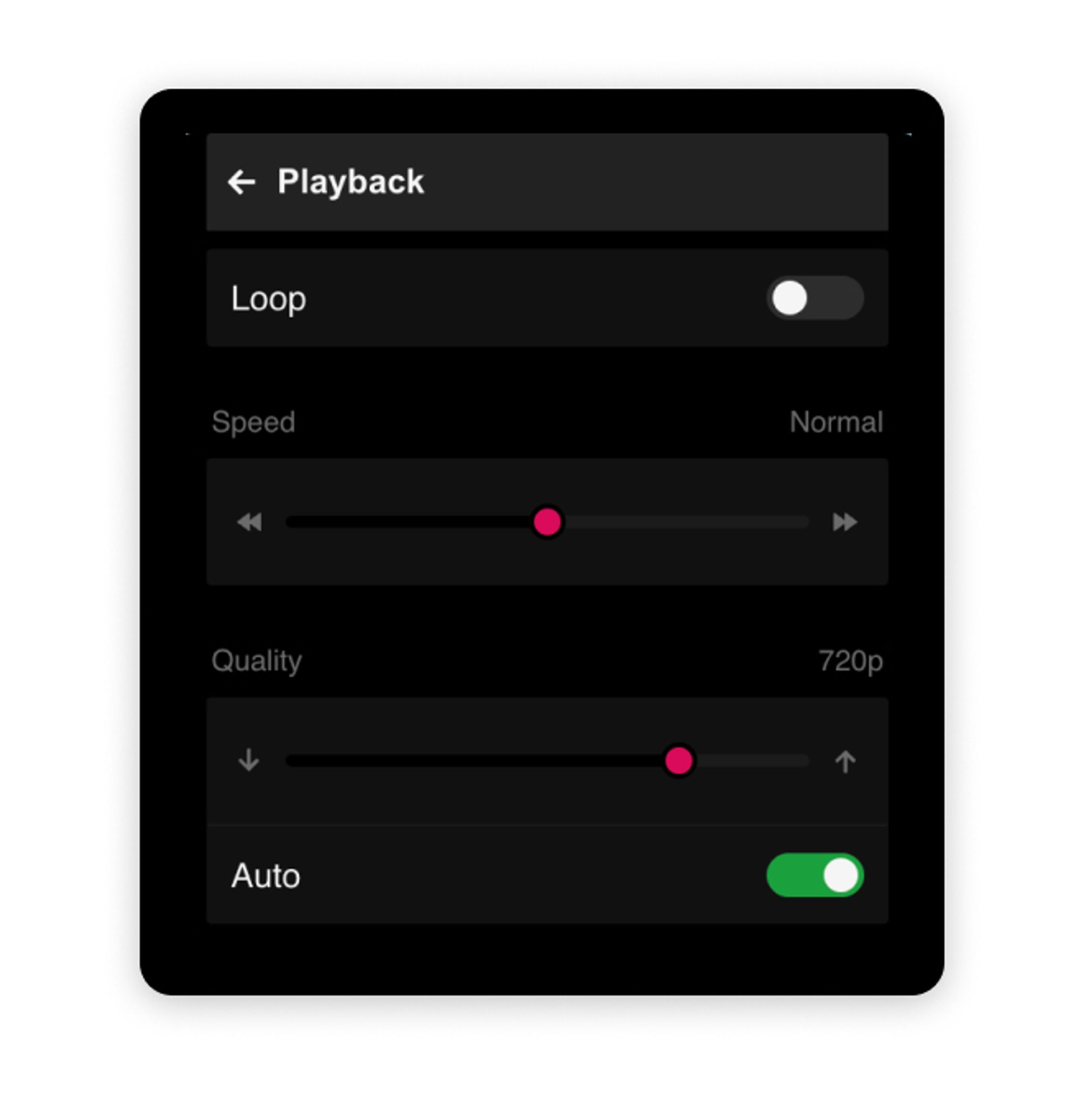 Options for Video Playback