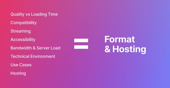 whats important to think of when choosing a video format for web
