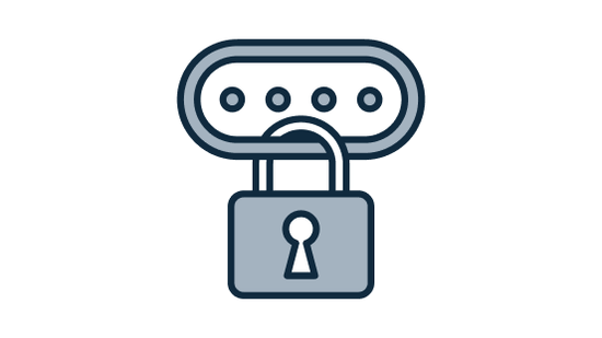 Icon of a Lock with Password