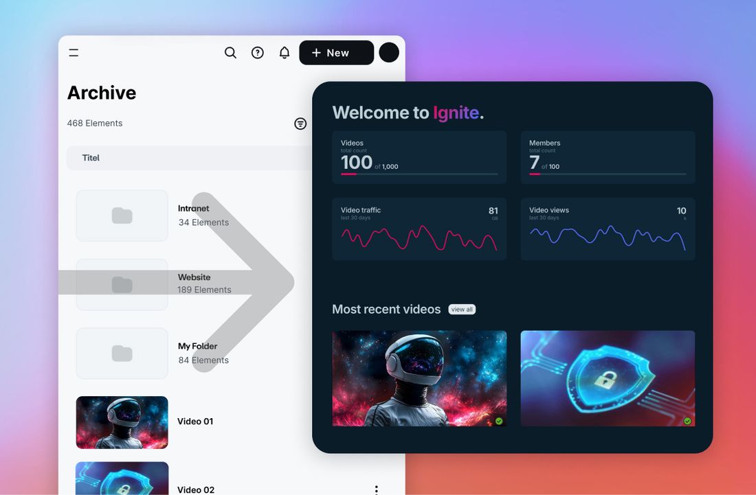 Move whole video libraries to ignite