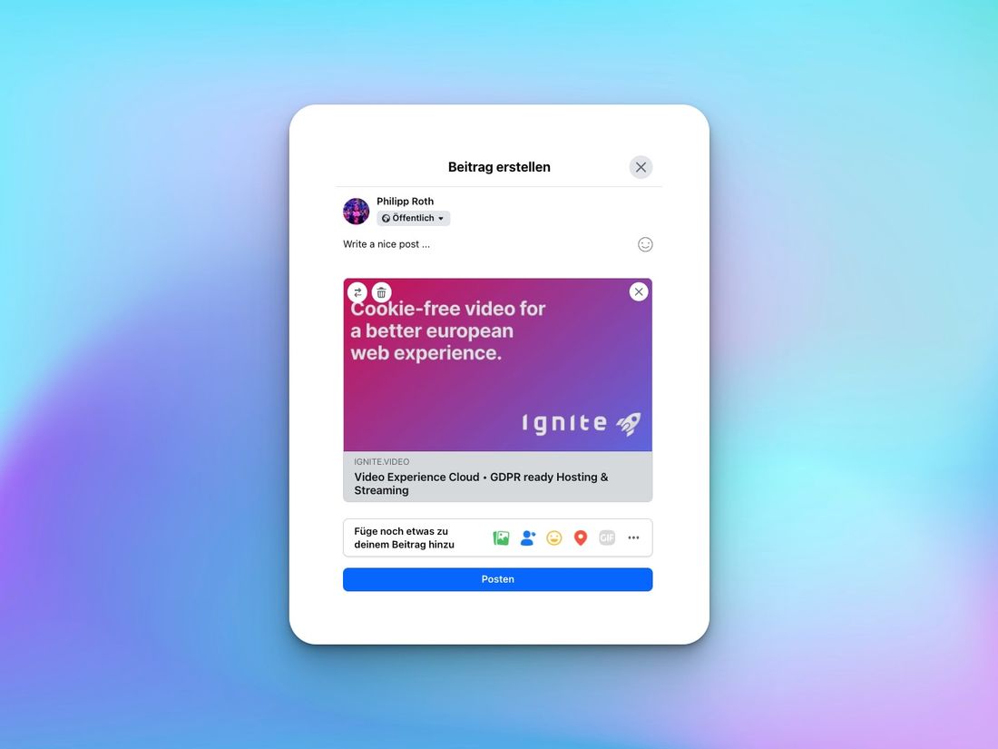 Social Media Post mit Video erstellen 
