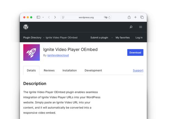 Ignite Video Wordpress Plugin